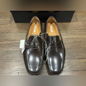 Just Cavalli Brown Leather Loafers with tags Size 10 M